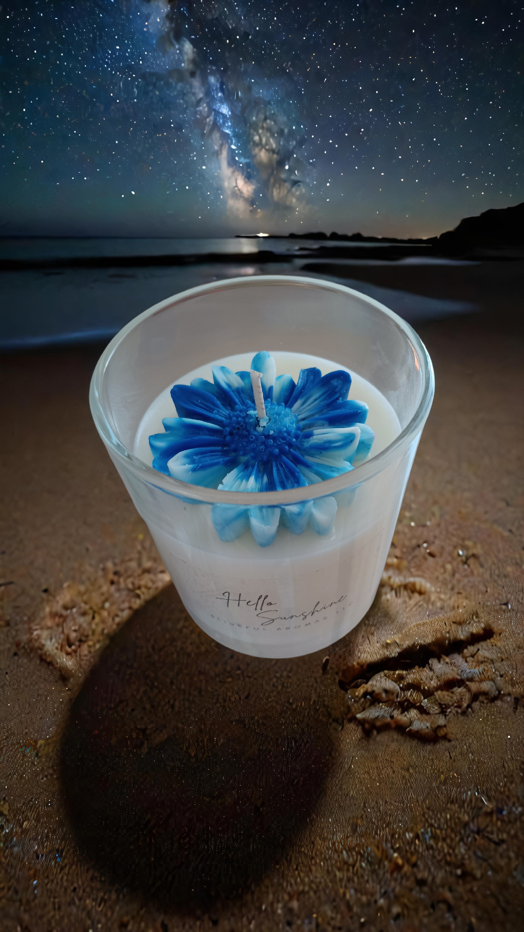 Hello Sunshine 8 oz (Blue & White)