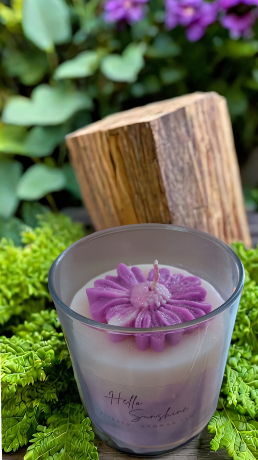 Hello Sunshine 8 oz ( Lavender & White)